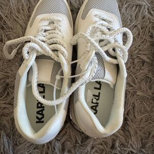 Karl Lagerfeld Women's Sneakers in White and Gray